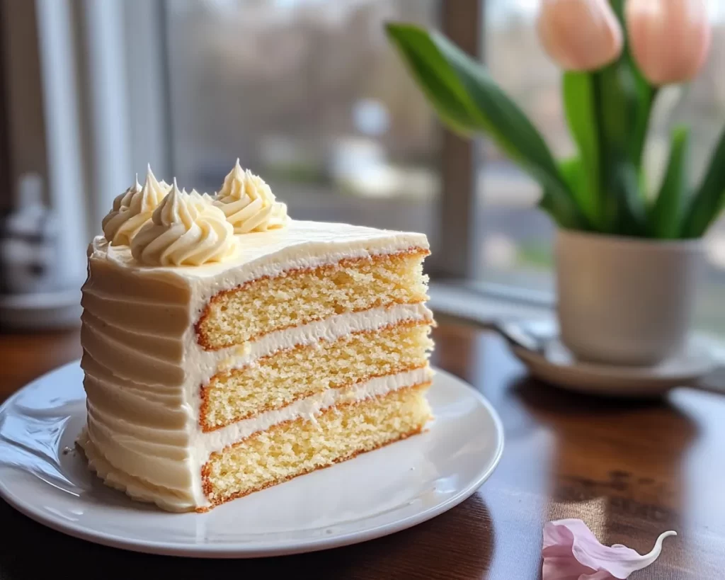 Spring Birthday Cake: Lemon Vanilla Layer Cake