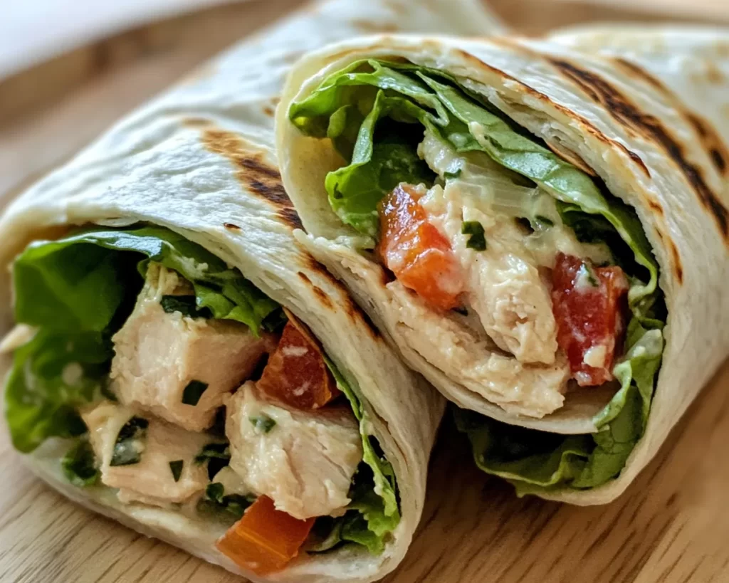 Spring Dinners: Light Chicken Caesar Wraps