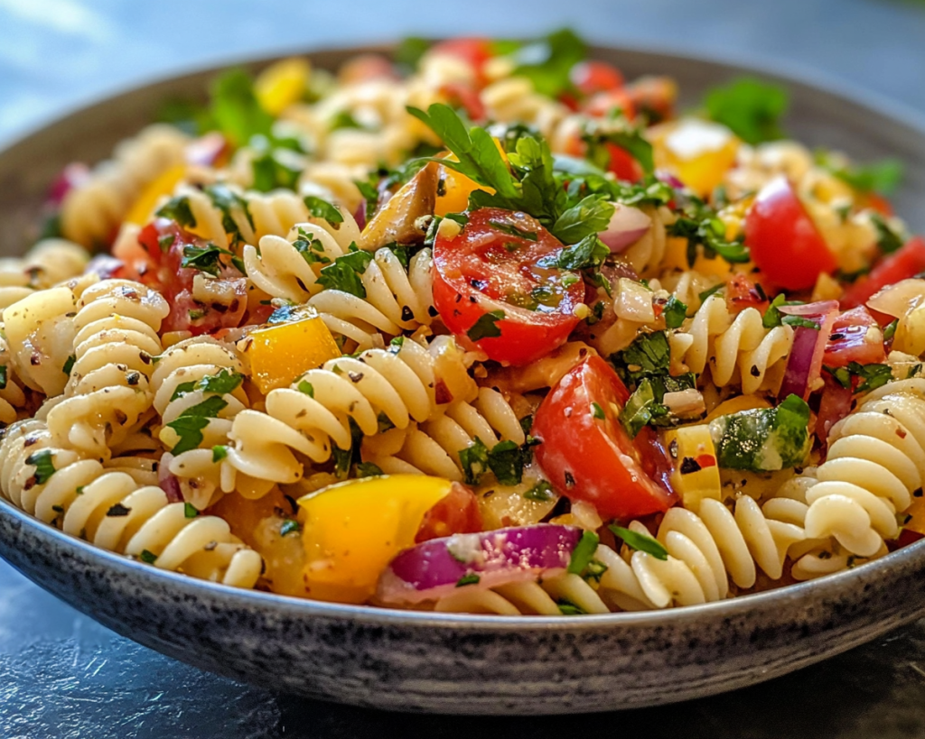 Cold Pasta Salad with Italian Dressing