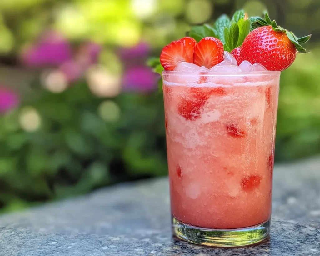 Summer Drinks Nonalcoholic: Coconut Strawberry Refresher