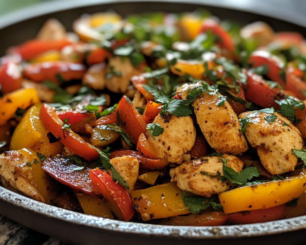 One-Pan Chicken with Bell Peppers