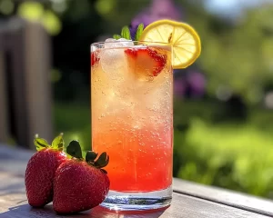 Spring Drinks: Strawberry Lemon Mocktail (Sparkling)
