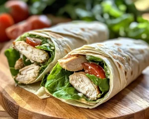 Spring Dinner Ideas: Chicken Caesar Wraps (Light)