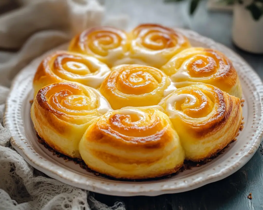 🍋 Lemon Sugar Rolls with Vanilla Cream Cheese Icing