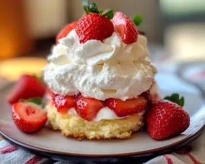 Strawberry Shortcake with Whipped Cream
