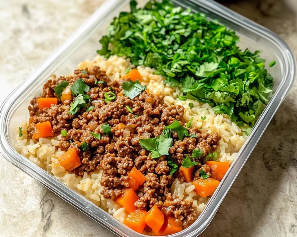 Simple Ground Beef And Rice Meal Prep