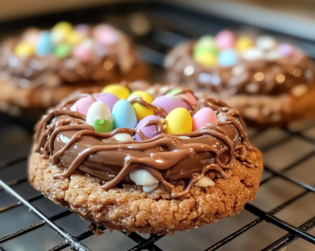 Easter Chocolate Nest Cookies