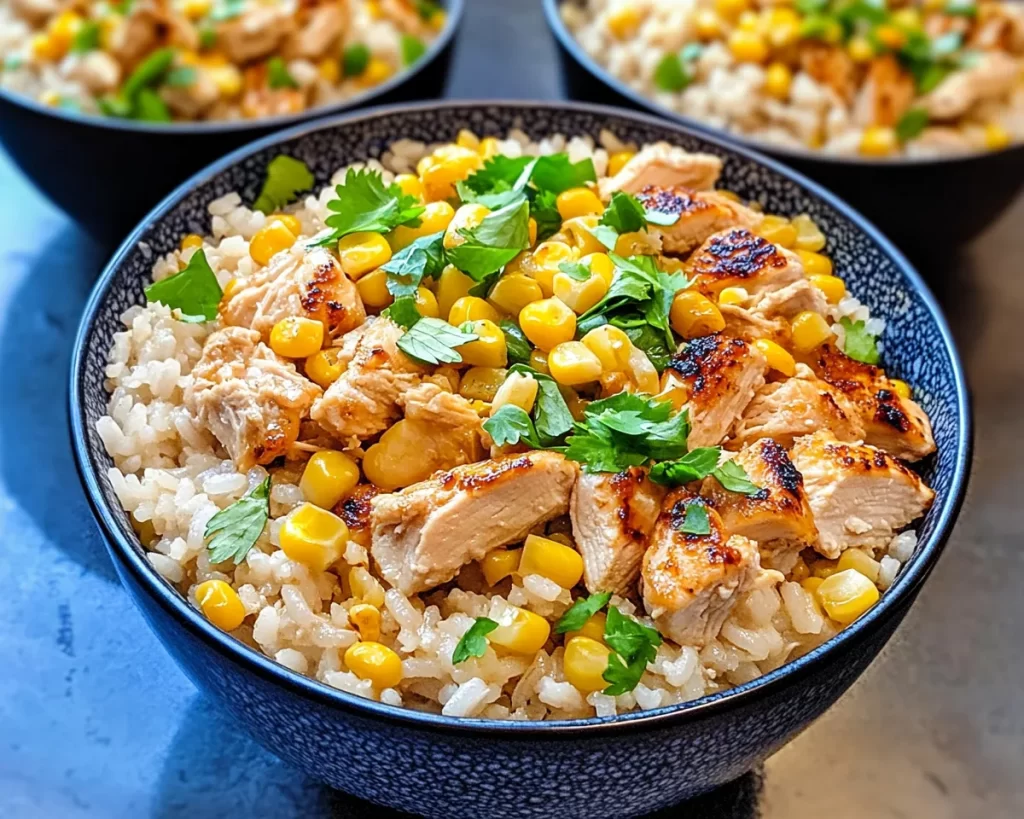 35-Gram Street Corn Chicken Rice Bowls
