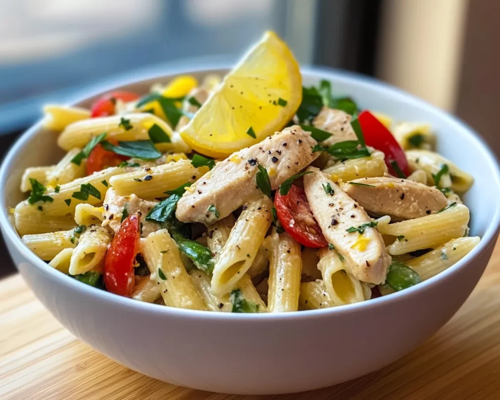 Spring Dinner Recipes: Lemon Chicken Pasta Salad