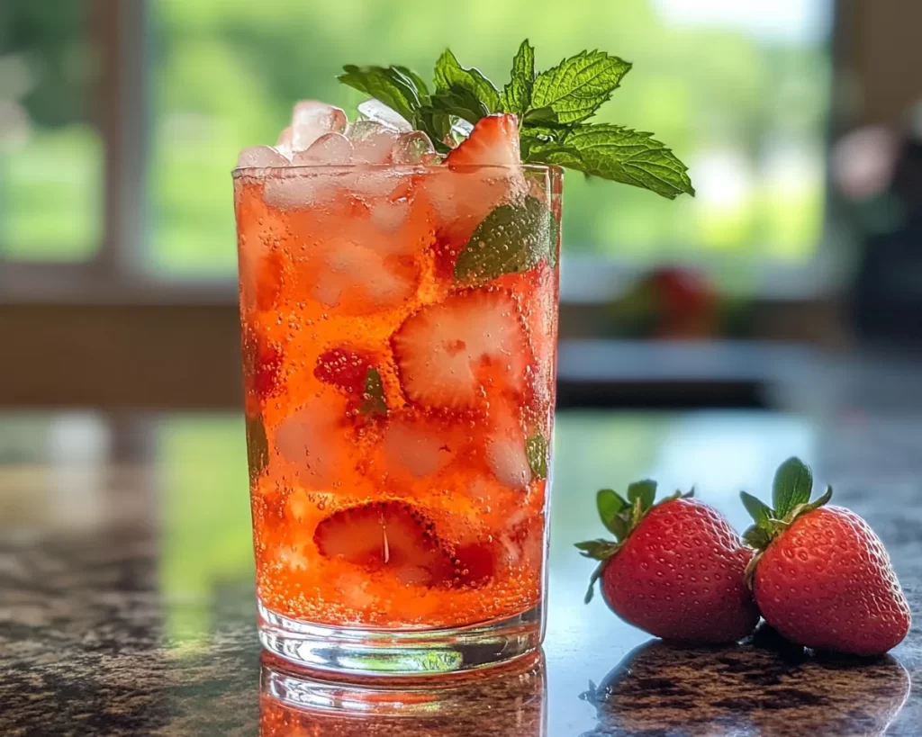 Homemade Strawberry Soda (No Alcohol)