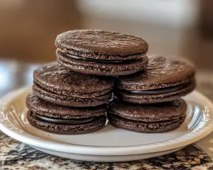 🍪 Black Cocoa Sandwich Cookies (Bakery-Style Treat!)