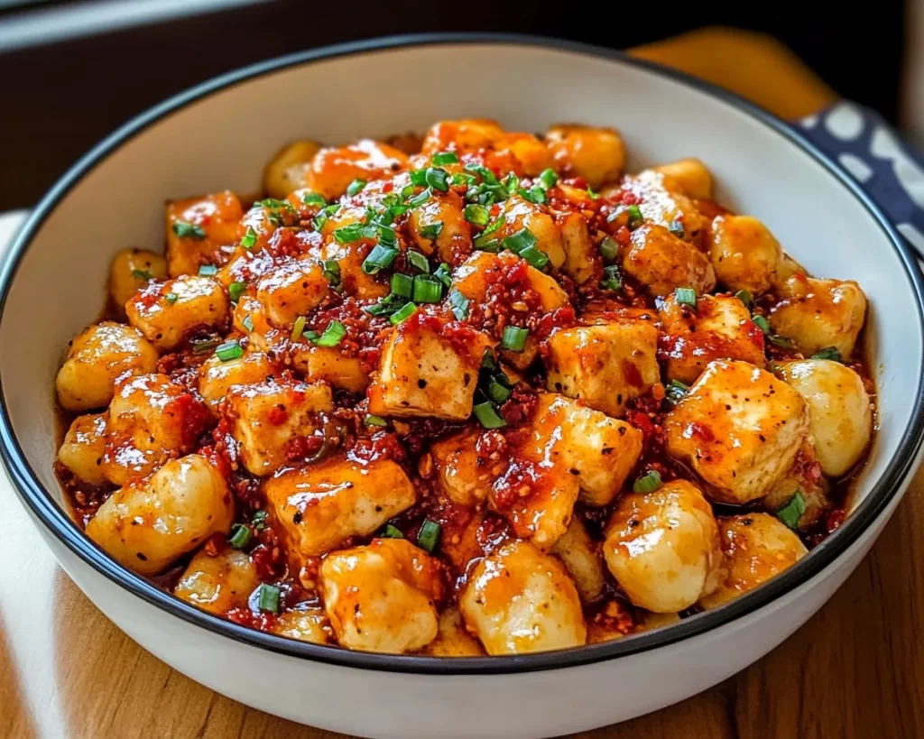 Spicy Marry Me Crispy Tofu With Gnocchi