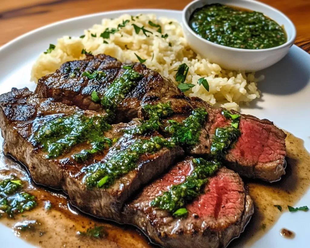 Quick & Flavorful Steak with Chimichurri Sauce