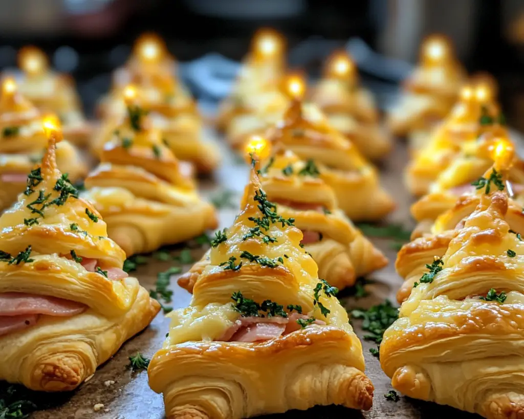 Ham and Cheese Puff Pastry Christmas Trees (Holiday Appetizer)