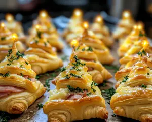 Ham and Cheese Puff Pastry Christmas Trees (Holiday Appetizer)
