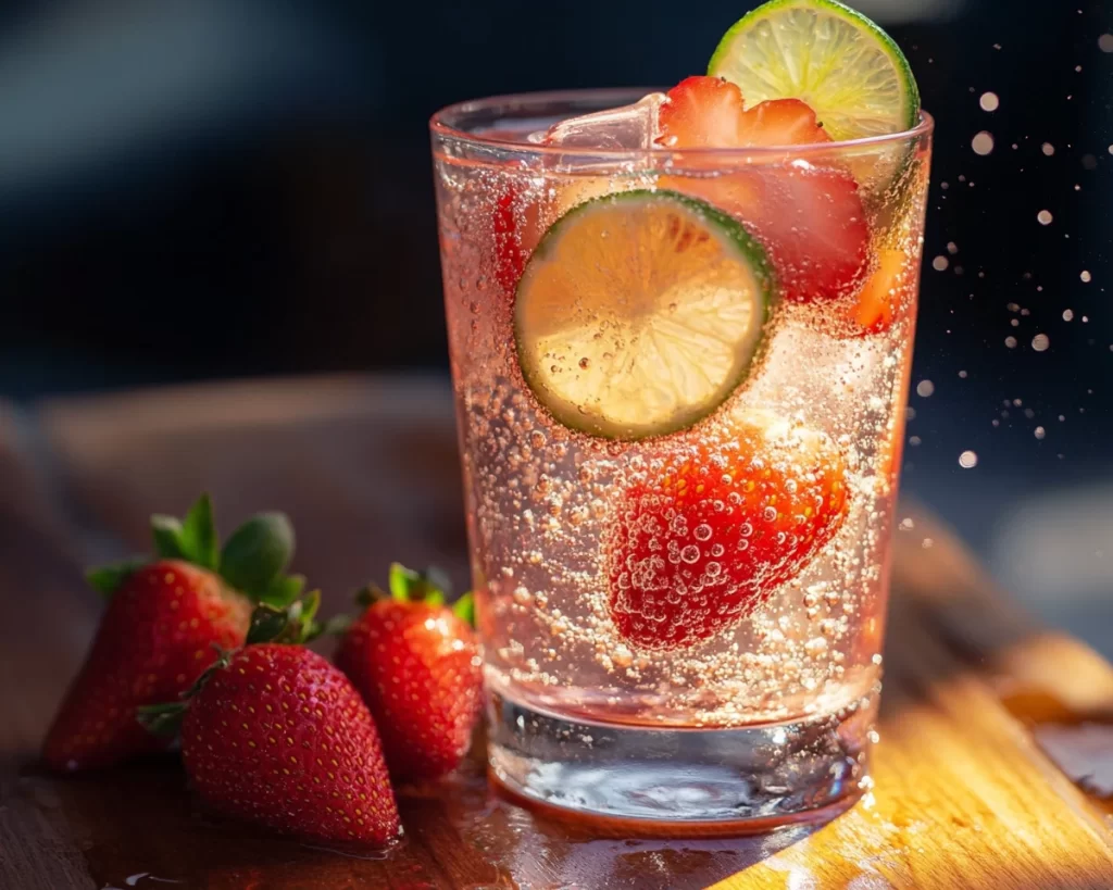 Spring Drinks: Strawberry Lime Sparkling Drink