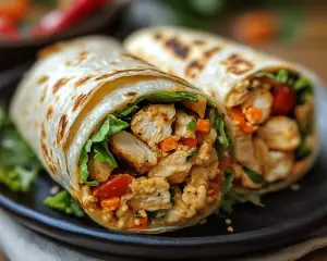 🌯 Creamy Sesame Chicken Wraps (Quick & Flavor-Packed!)