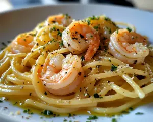 Garlic Shrimp Pasta with Olive Oil