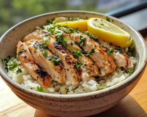 Summer Dinner: Lemon Chicken Rice Bowl