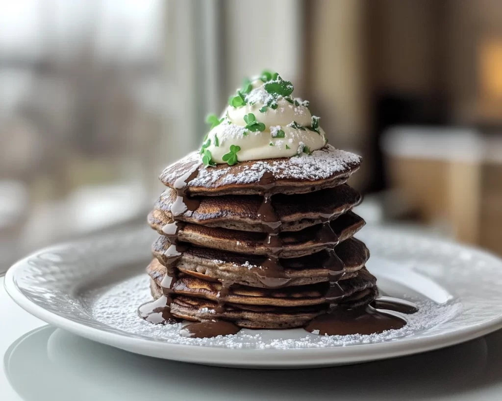 St Patrick’s Day Mint Chocolate Pancakes