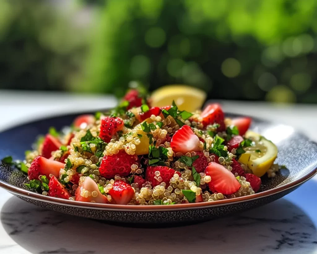 Spring Salad: Strawberry Quinoa Salad with Lemon Dressing