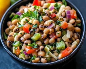 Quick & Flavorful Black Eyed Pea Salad in 20 Minutes