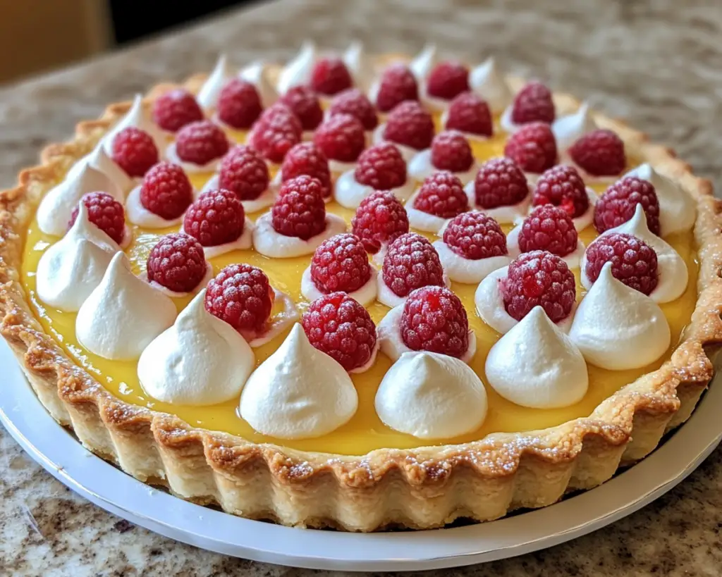 🥧 Passionfruit Tart with Raspberry Meringue (Elegant Dessert)