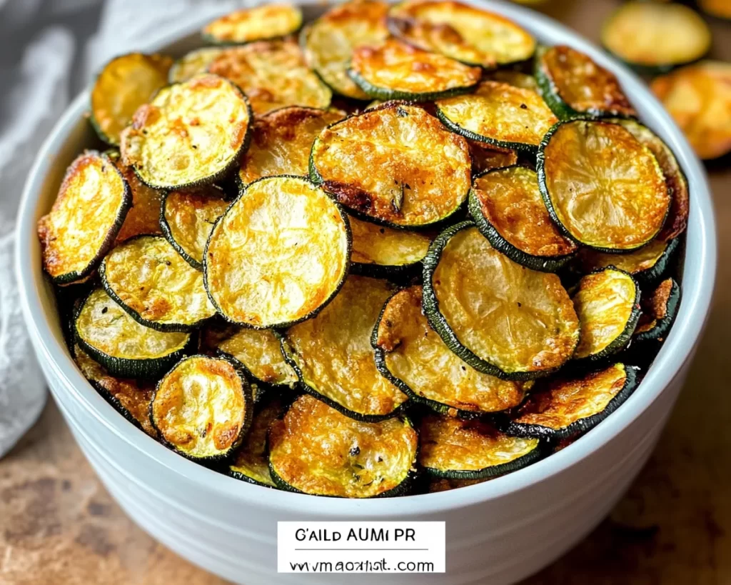 Golden Air Fryer Zucchini Chips