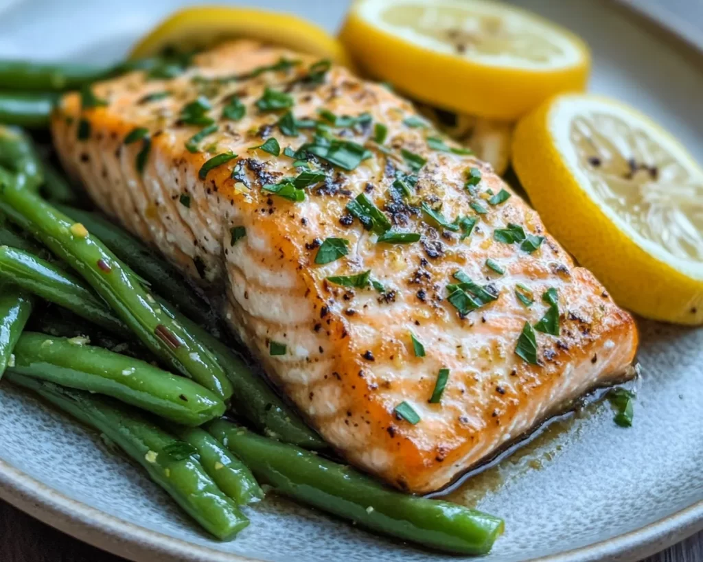 Spring Dinners: Lemon Salmon with Green Beans (Easy)