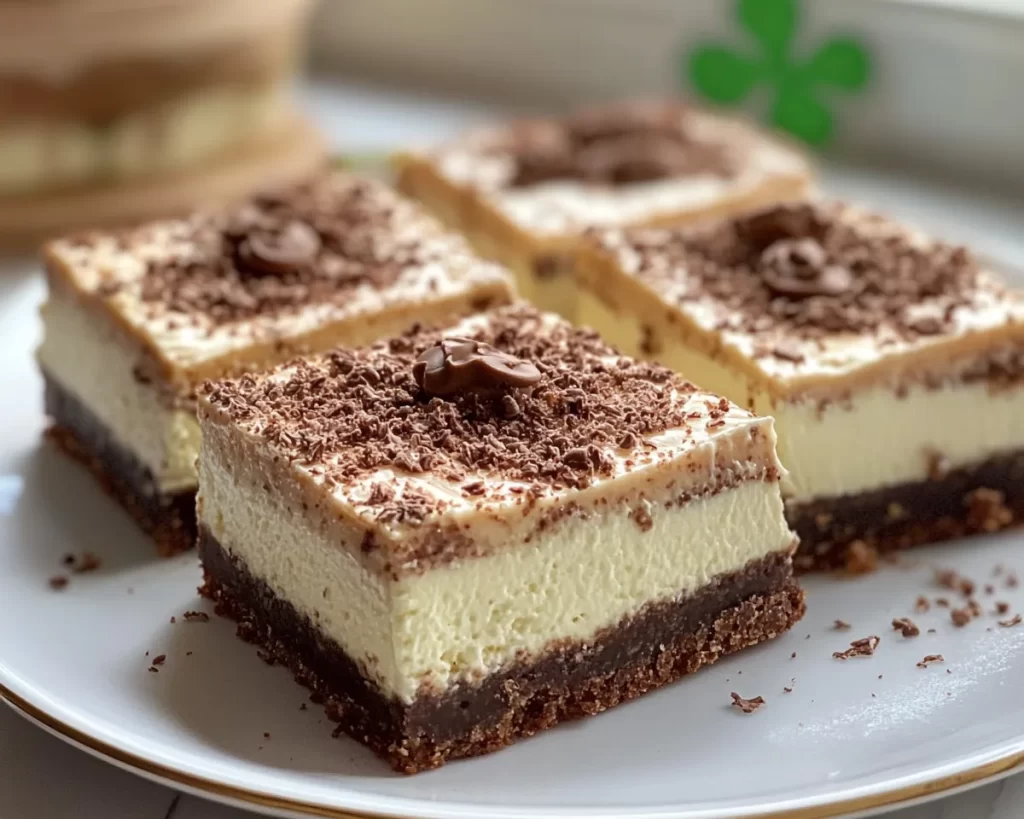 St Patrick’s Day Irish Cream Cheesecake Bars
