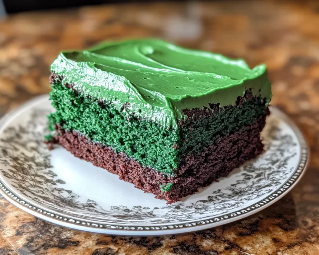 St Patrick’s Day Green Velvet Sheet Cake
