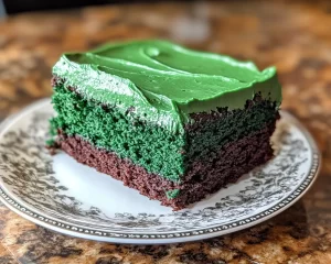 St Patrick’s Day Green Velvet Sheet Cake