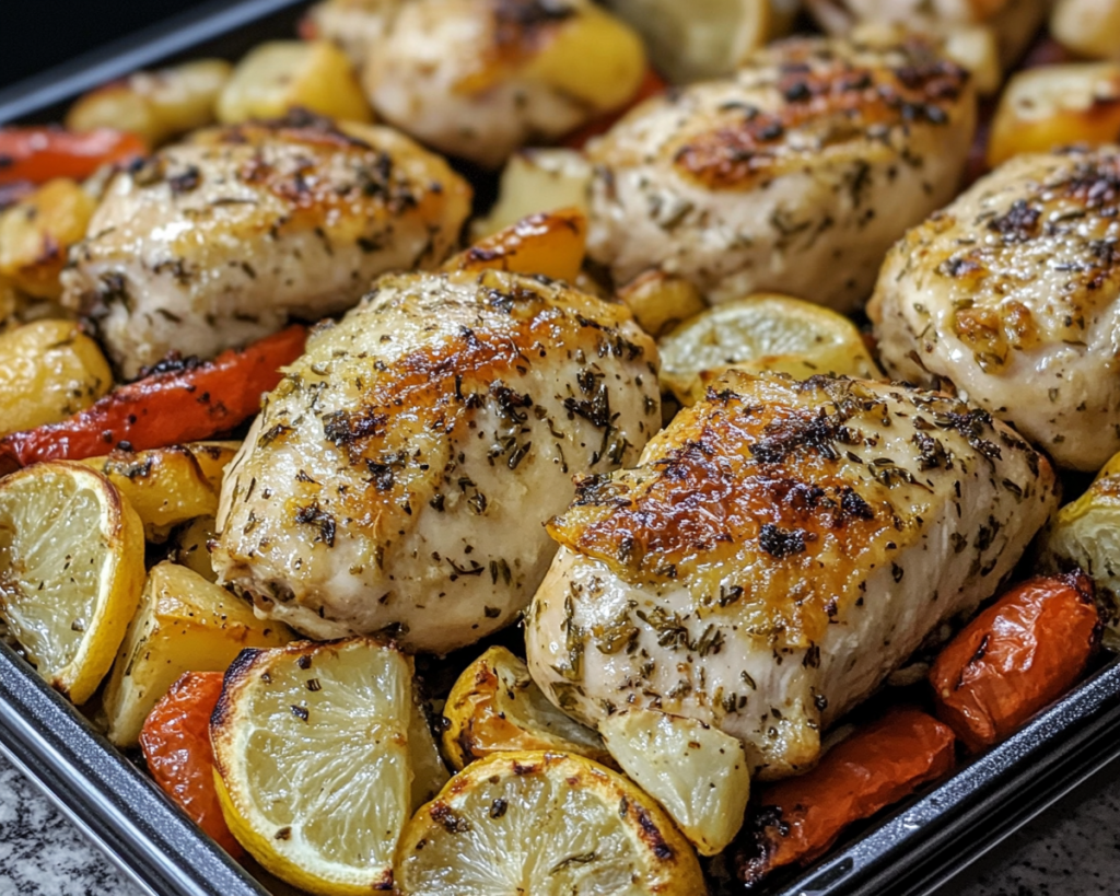 Lemon Garlic Chicken with Roasted Vegetables