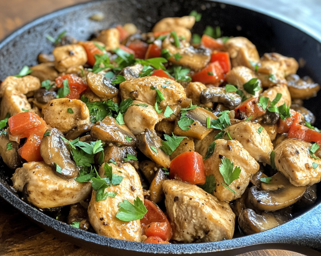 Easy Chicken and Mushroom Skillet