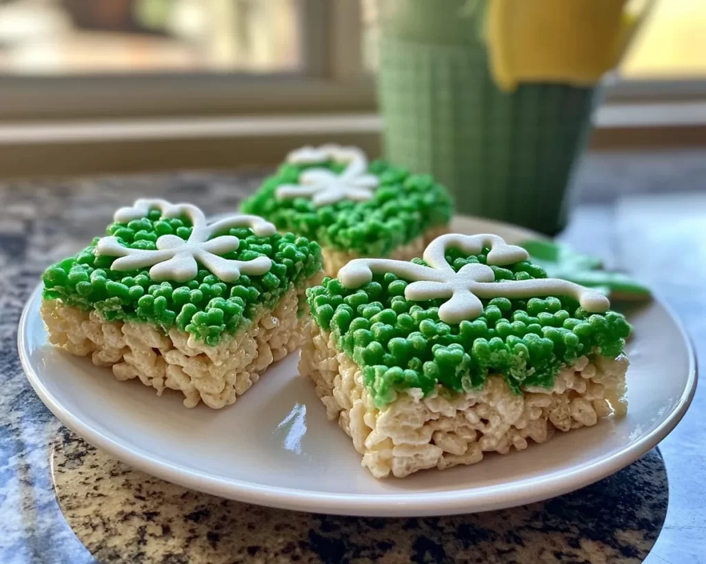 St Patrick’s Day Shamrock Rice Krispie Treats