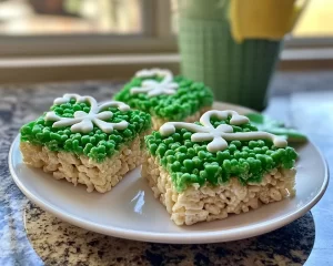 St Patrick’s Day Shamrock Rice Krispie Treats
