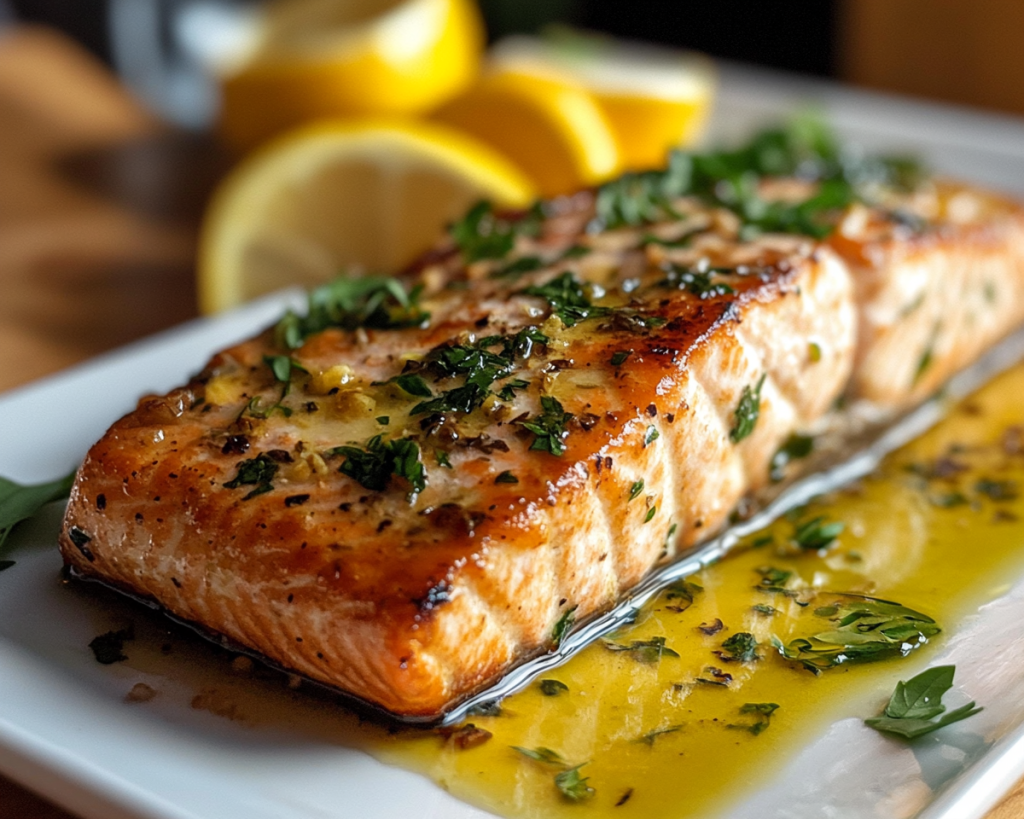 Baked Salmon with Olive Oil and Herbs