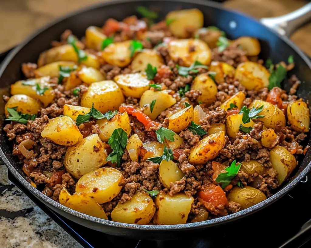 Quick & Cozy Easy Ground Beef Potato Skillet