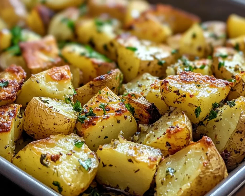Easter Garlic Herb Roasted Potatoes