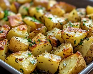 Easter Garlic Herb Roasted Potatoes