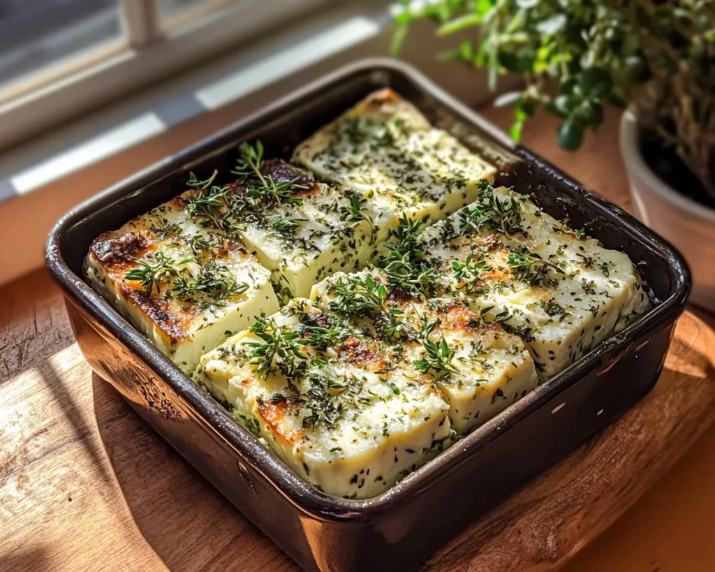 Spring Dinner Party Baked Feta with Herbs