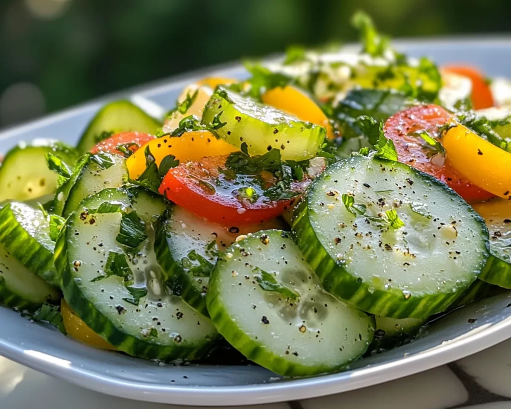 Summer Side Dishes: Cucumber Salad with Lemon Vinegarette
