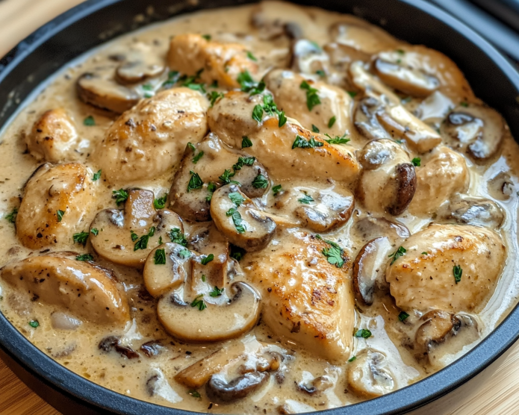 Creamy Garlic Mushroom Chicken