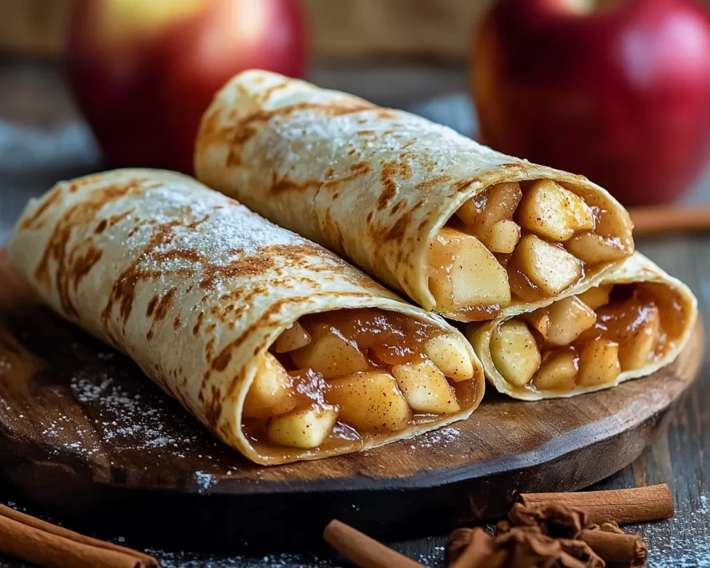 Easy Apple Pie Tortilla Wraps with Brown Sugar Butter