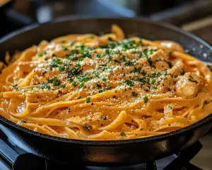Gochujang Chicken Alfredo (Spicy Creamy Pasta)