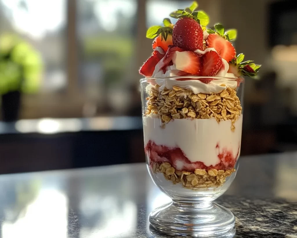 Easy 5-Minute Strawberry Yogurt Parfait