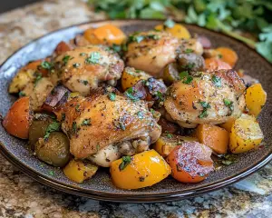 Baked Mediterranean Chicken Thighs