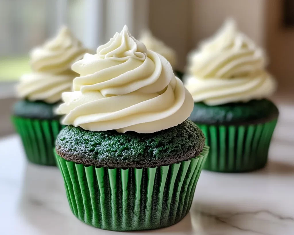 St Patrick’s Day Green Velvet Cupcakes