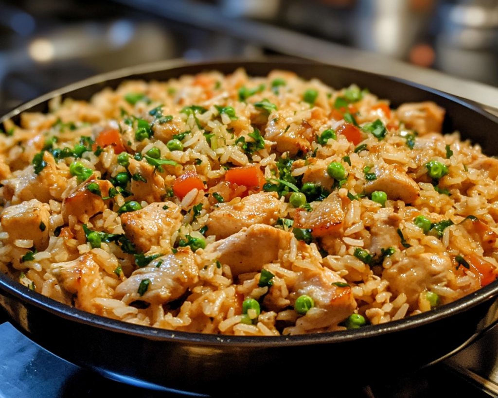 Creamy Chicken Garlic Rice