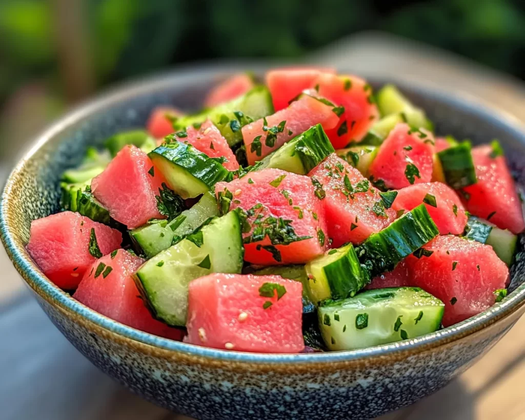 Summer Side Dishes: Watermelon Cucumber Salad